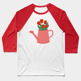 Watering can with flowers Baseball T-Shirt